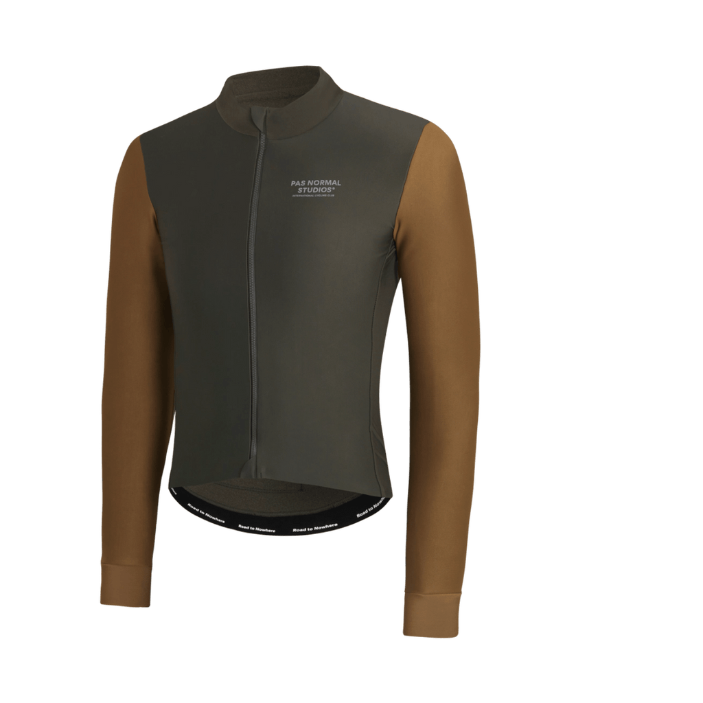 Pas Normal Studios - Women's Essential Thermal Long Sleeve Jersey - Dark Olive/Army Brown