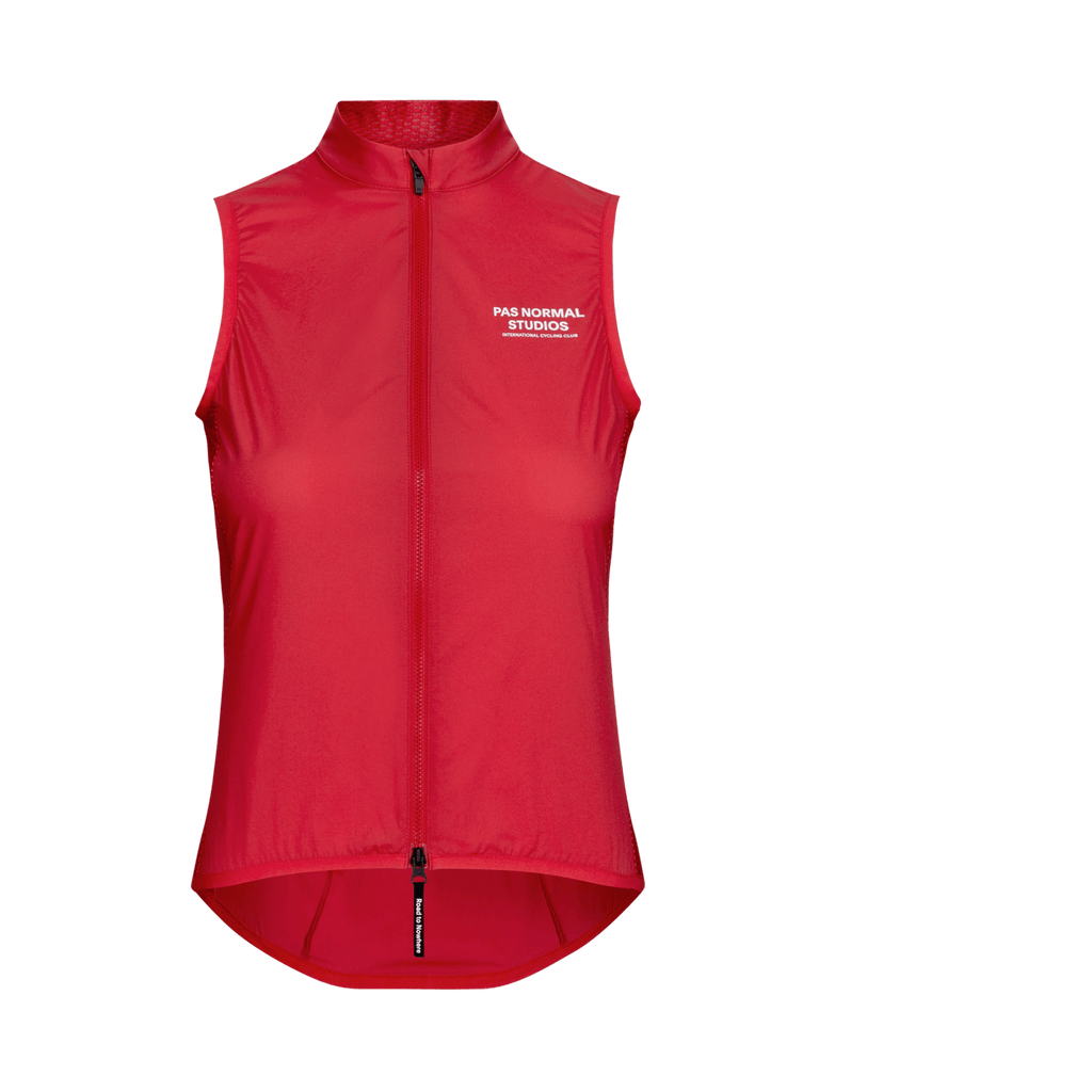Pas Normal Studios - Women's Mechanism Stow Away Gilet - Deep Red