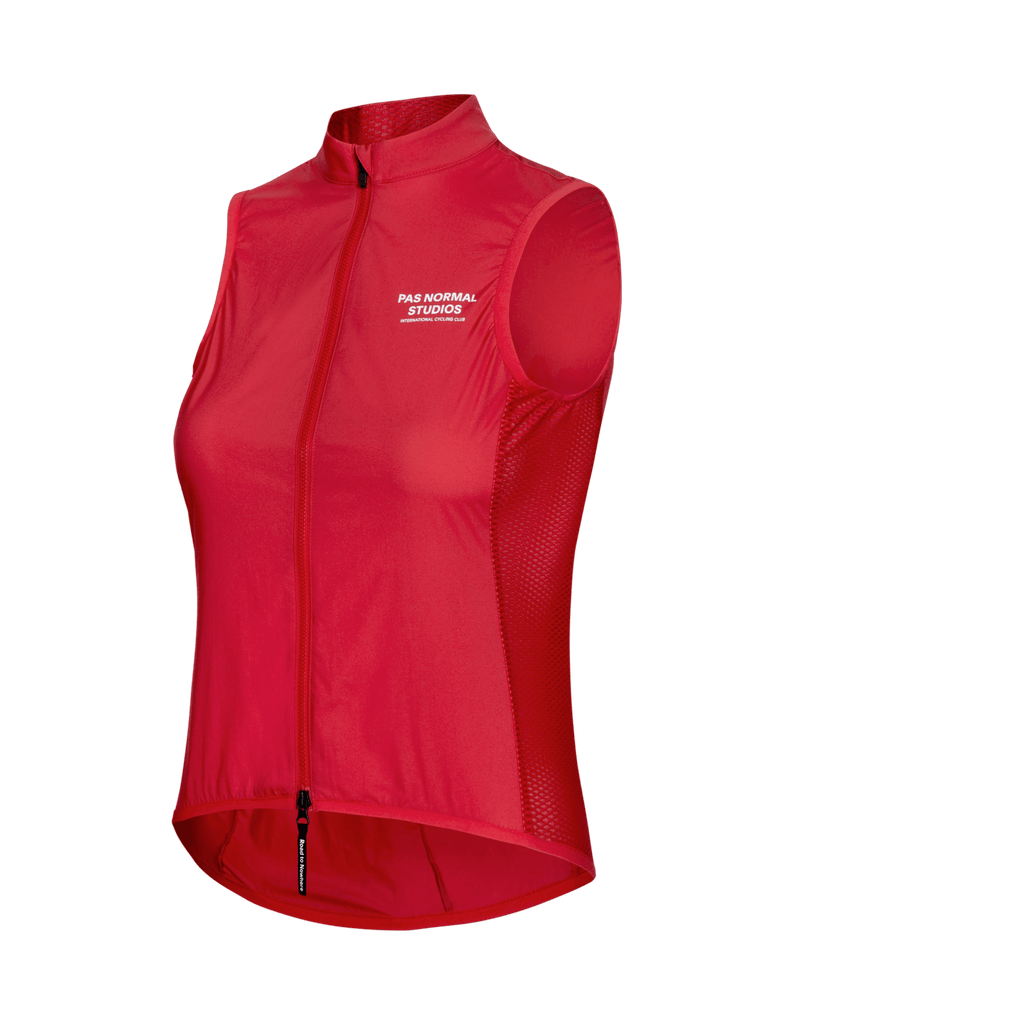 Pas Normal Studios - Women's Mechanism Stow Away Gilet - Deep Red